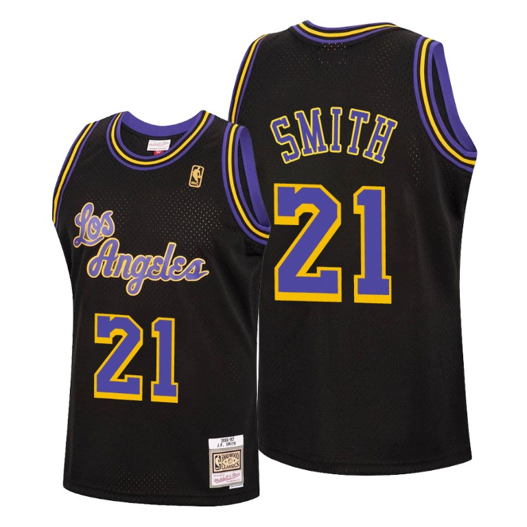 Men's Los Angeles Lakers J.R. Smith #21 NBA 2020 Reload Classic Black Basketball Jersey MEW3283FZ